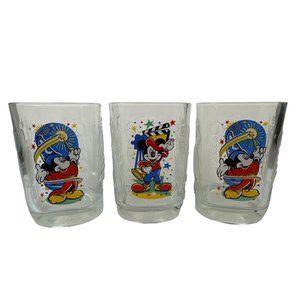 McDonalds 2000 Walt Disney World Celebration Mickey Mouse 3 Glasses Epcot